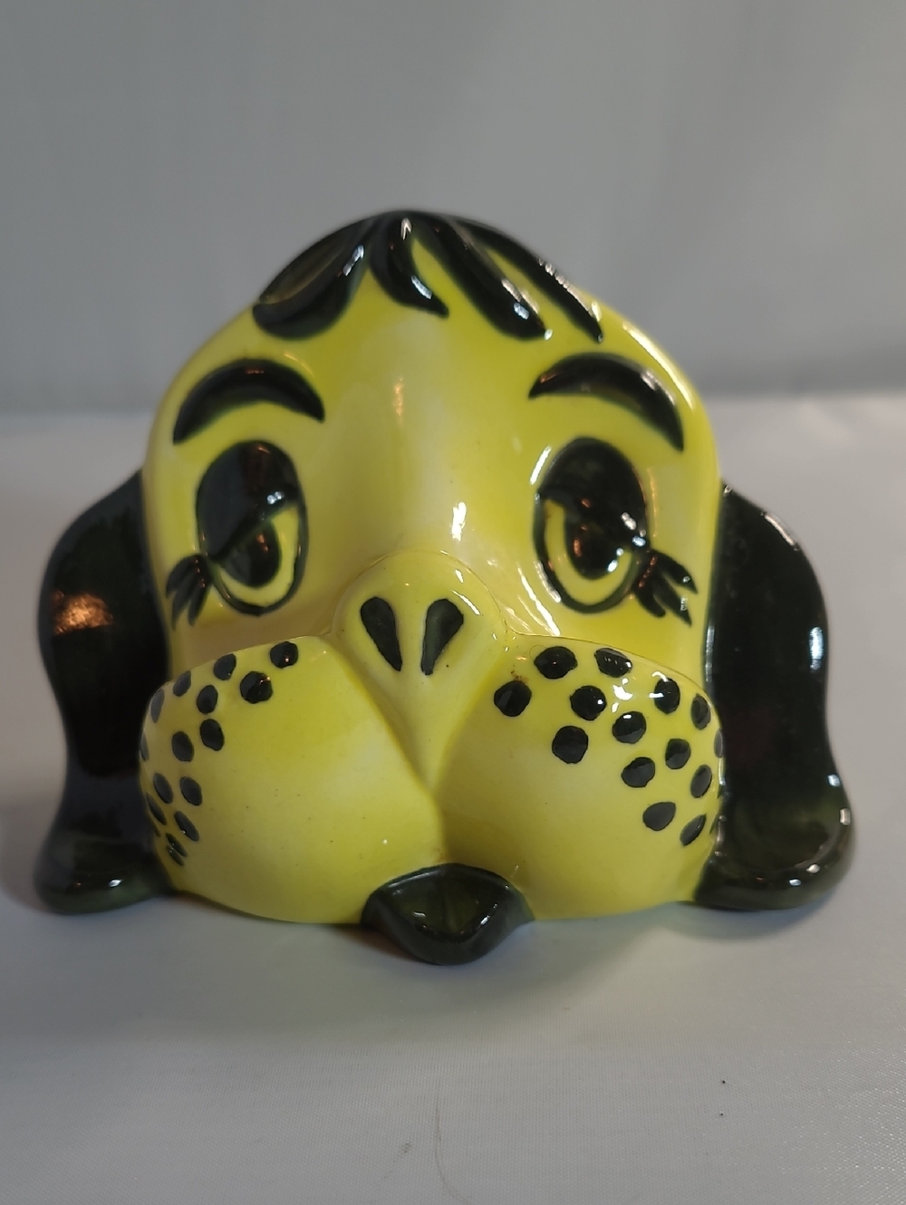 Vintage Ceramic Dog Face Figurine Eyeglasses Holder
